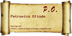 Petrovics Olinda névjegykártya
